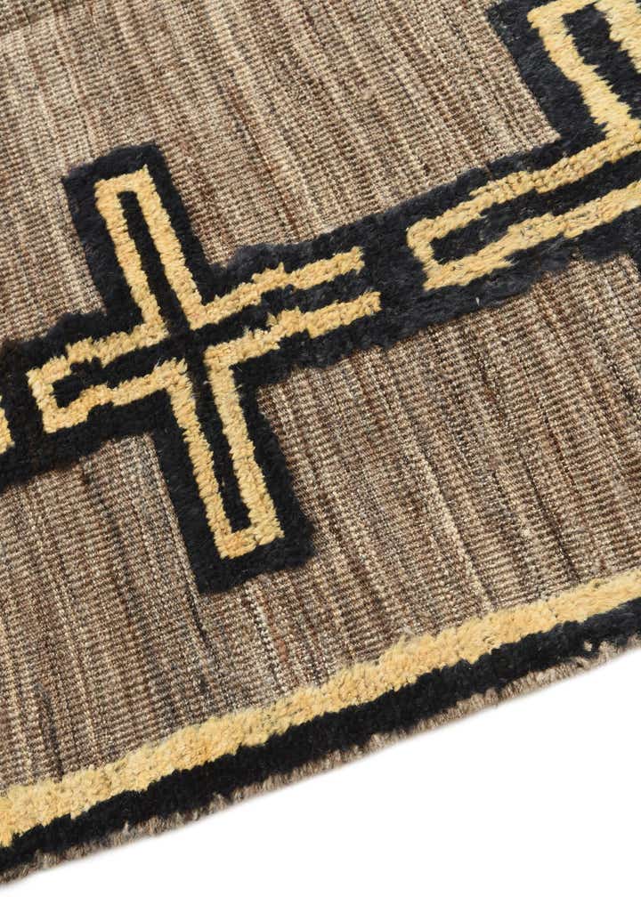 5' 1 x 6' 10 Hand Knotted Moroccan Wool Rug