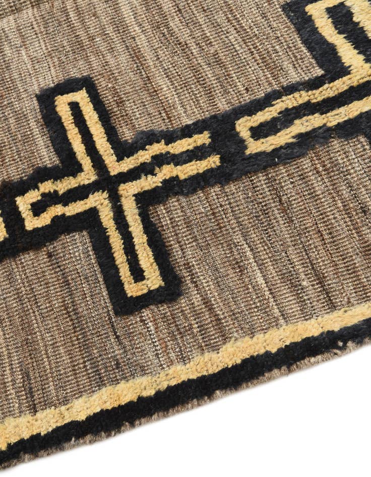 Detail image of 5' 1 x 6' 10 Hand Knotted Moroccan Wool Rug