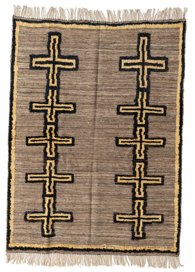 Detail image of 5' 1 x 6' 10 Hand Knotted Moroccan Wool Rug