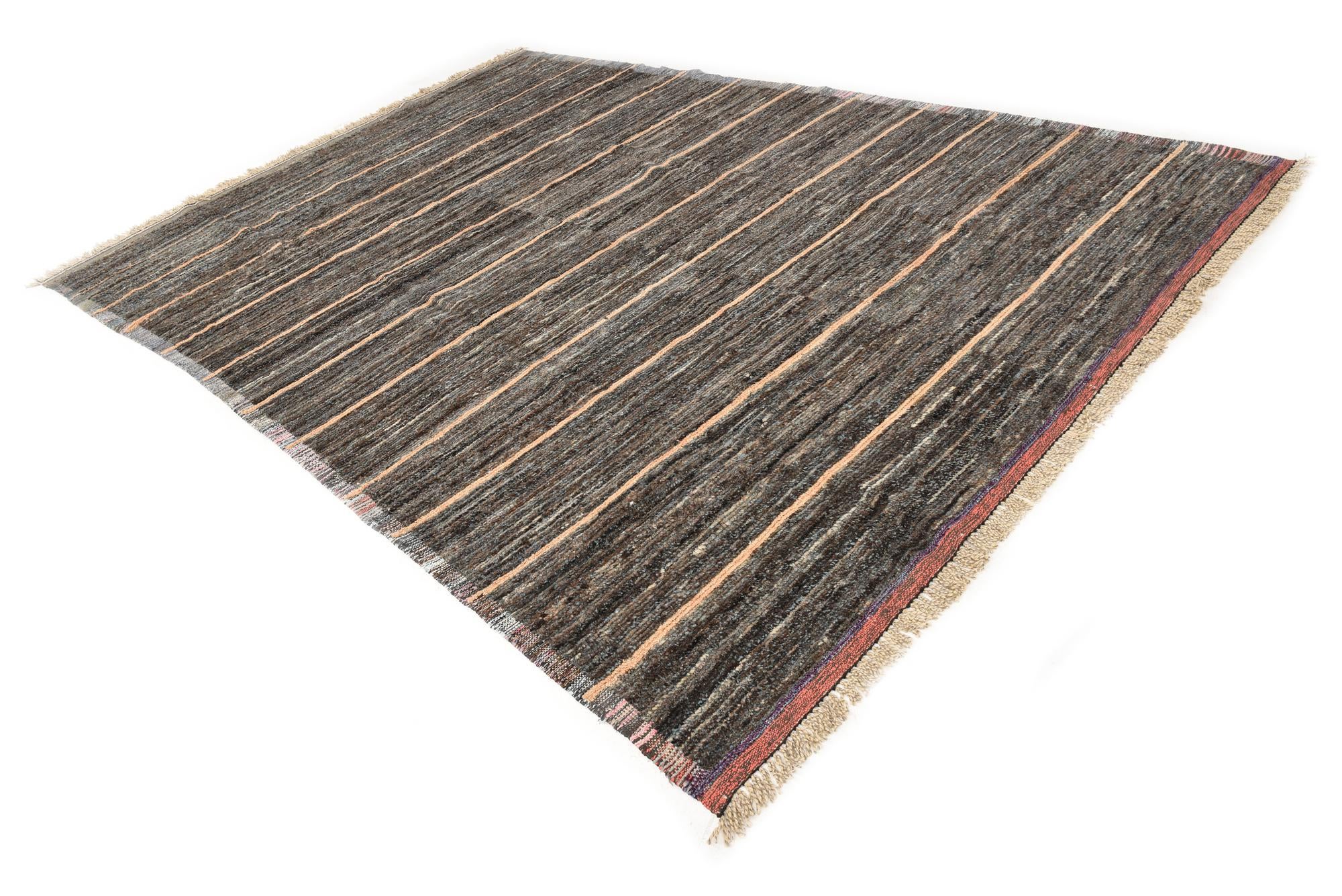 8' 9 x 12' 9 Hand Knotted Moroccan Wool Rug
