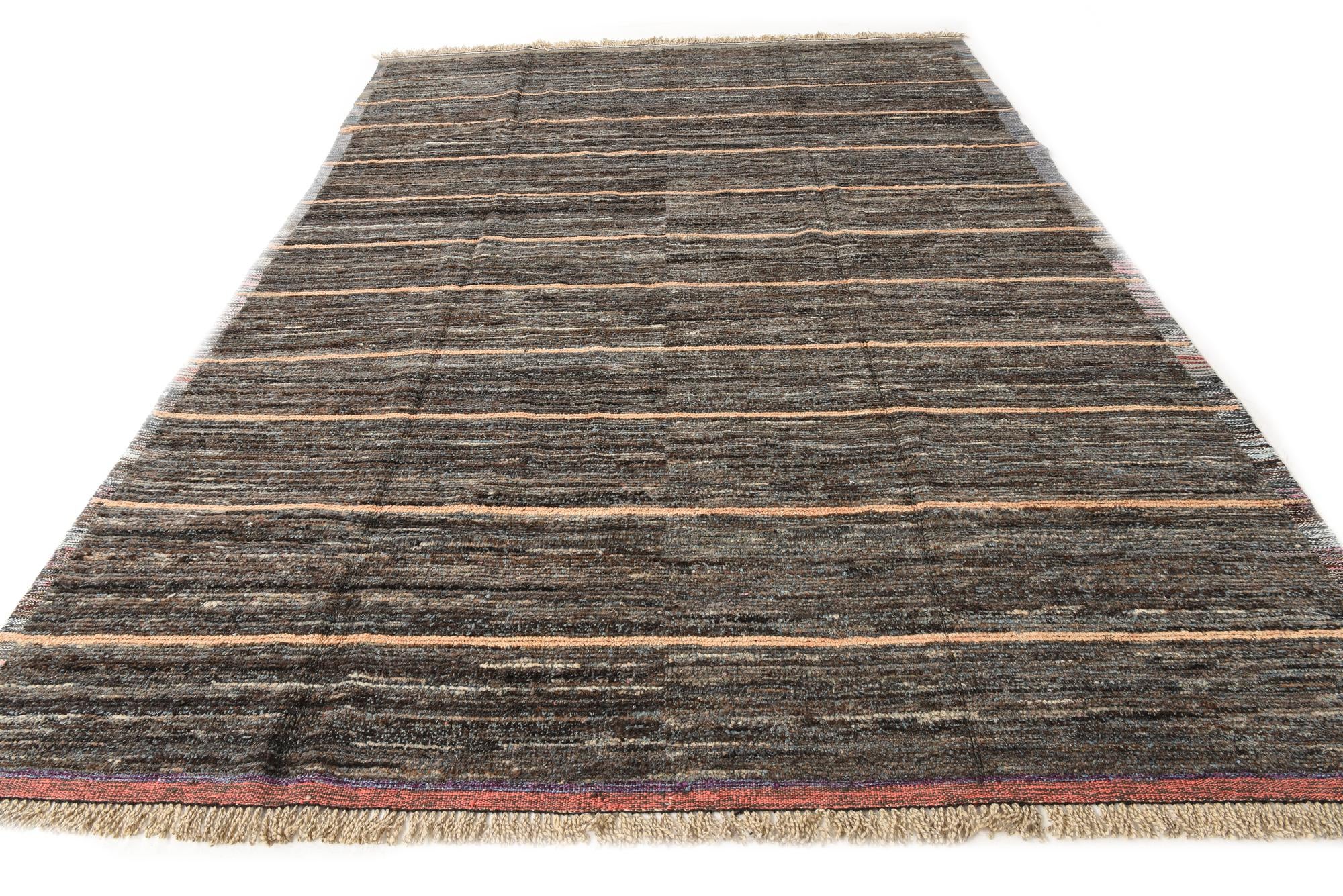 8' 9 x 12' 9 Hand Knotted Moroccan Wool Rug