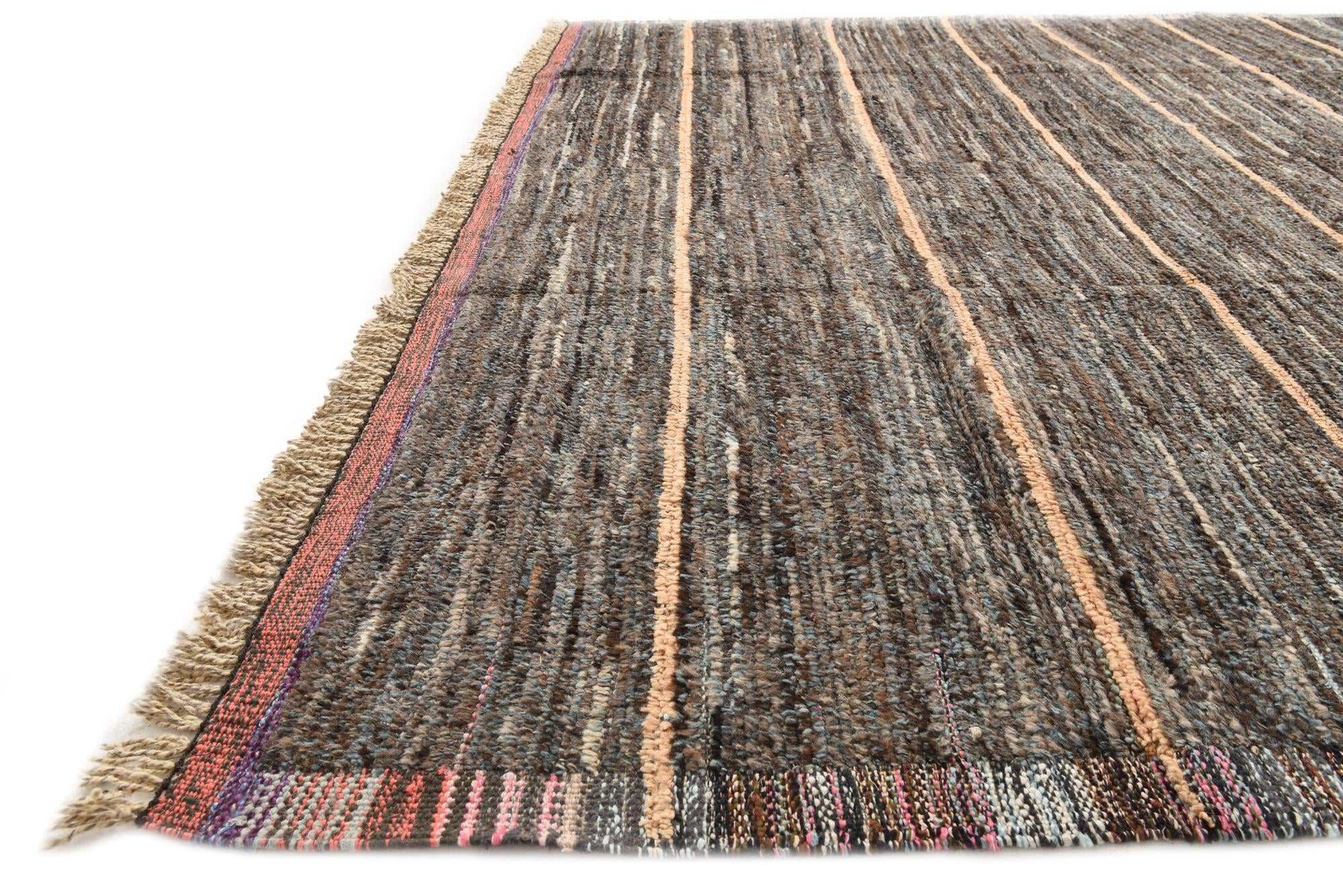 8' 9 x 12' 9 Hand Knotted Moroccan Wool Rug