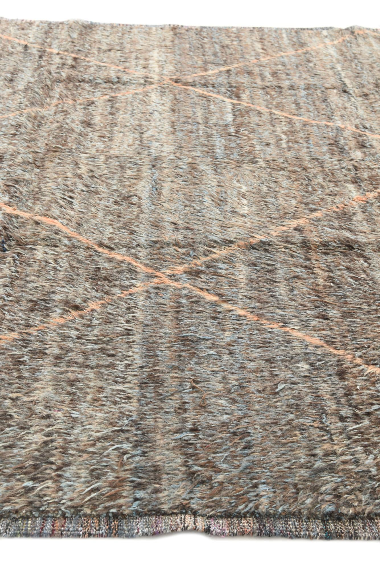 9' x 12' 7 Hand Knotted Moroccan Wool Rug