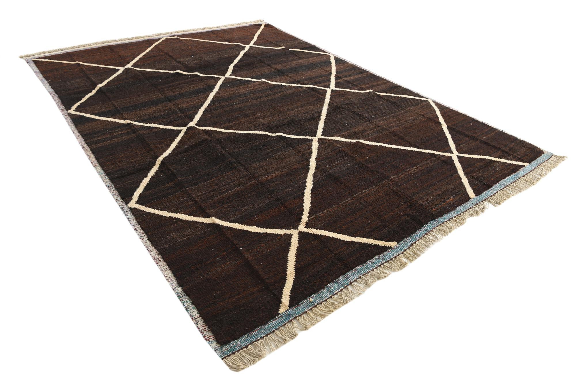 8' 10 x 12' 1 Hand Knotted Moroccan Wool Rug