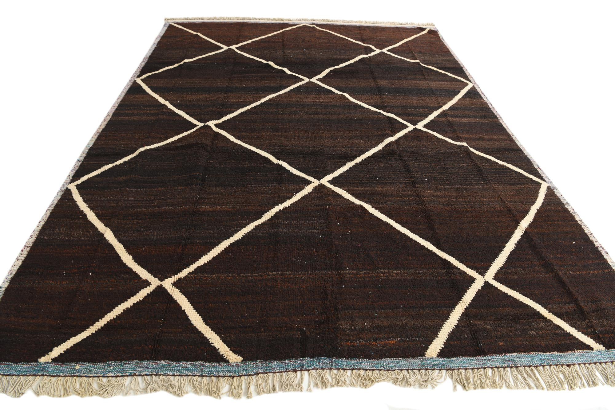 8' 10 x 12' 1 Hand Knotted Moroccan Wool Rug