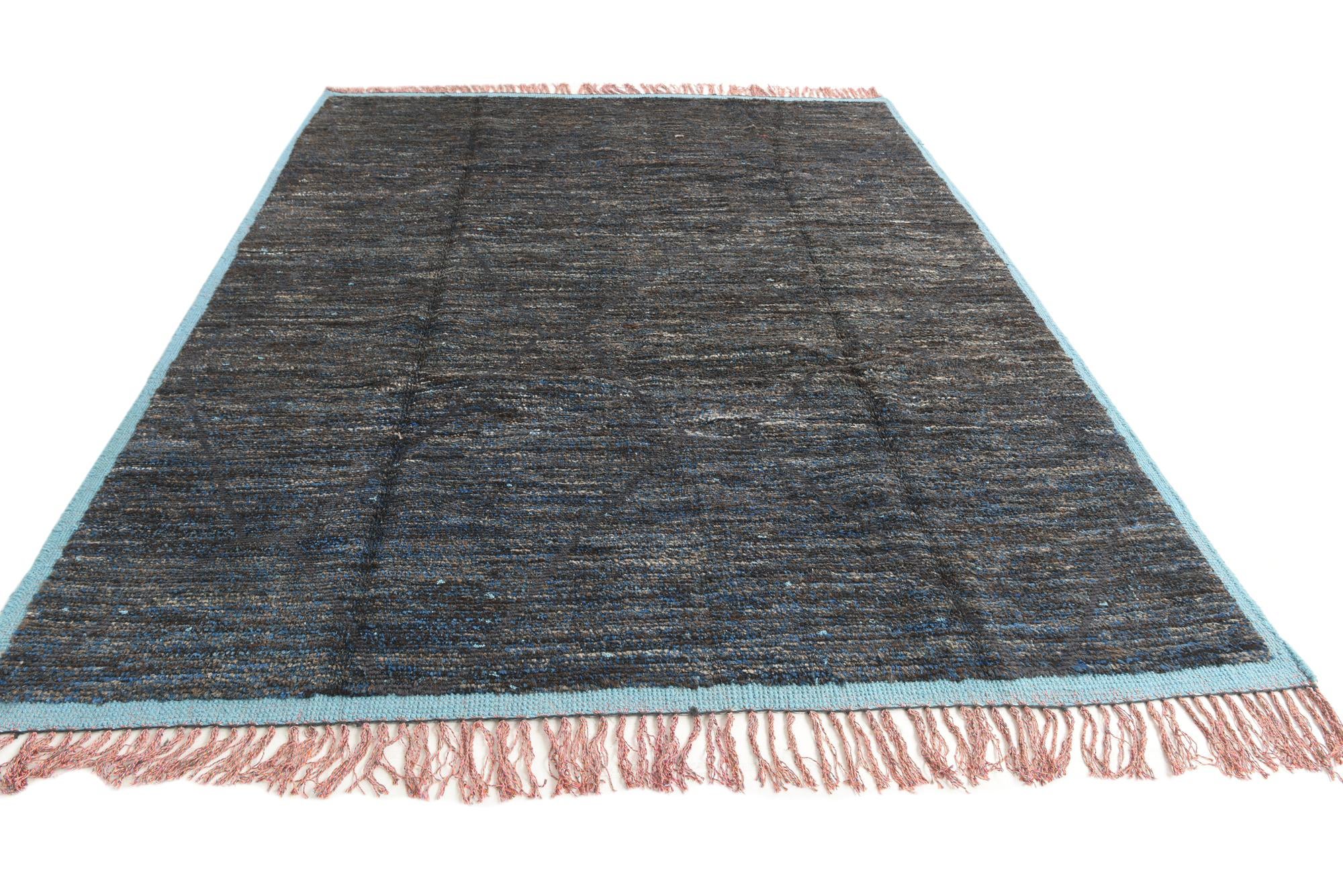 7' 10 x 10' 6 Hand Knotted Moroccan Wool Rug