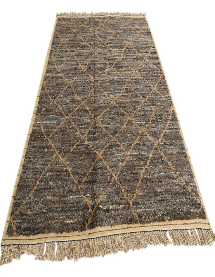 Detail image of 6' 4 x 9' 4 Hand Knotted Moroccan Wool Rug