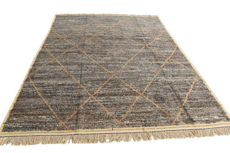 Detail image of 8' x 10' 4 Hand Knotted Moroccan Wool Rug