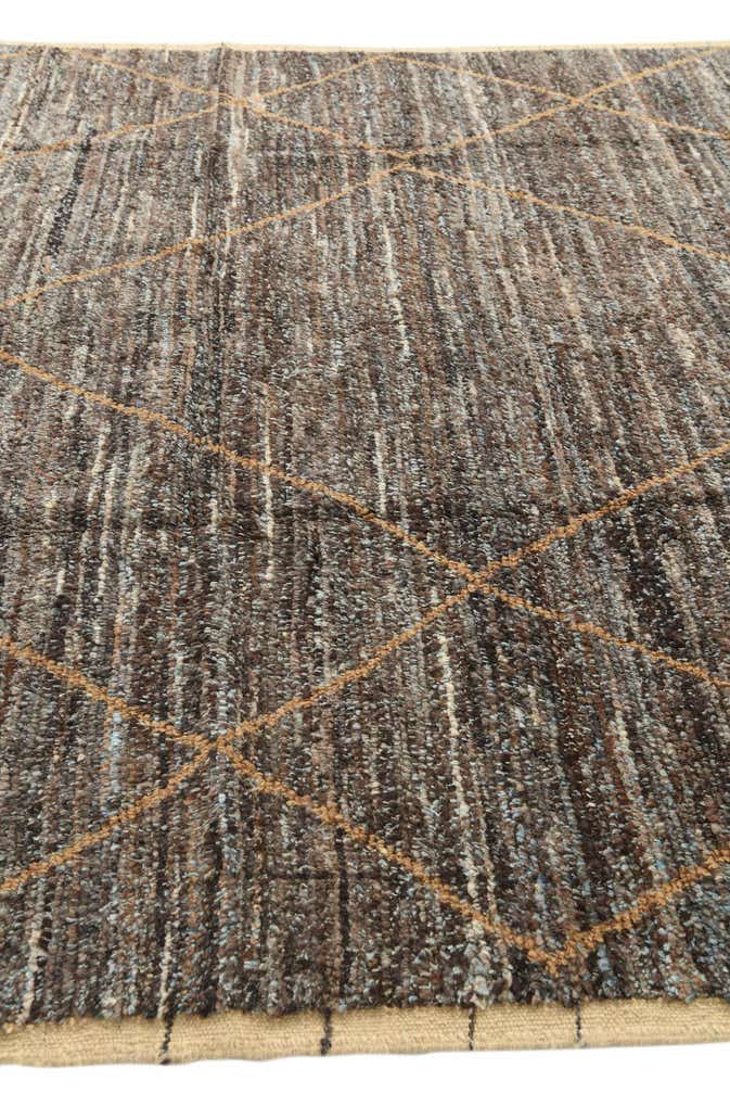 8' x 10' 4 Hand Knotted Moroccan Wool Rug