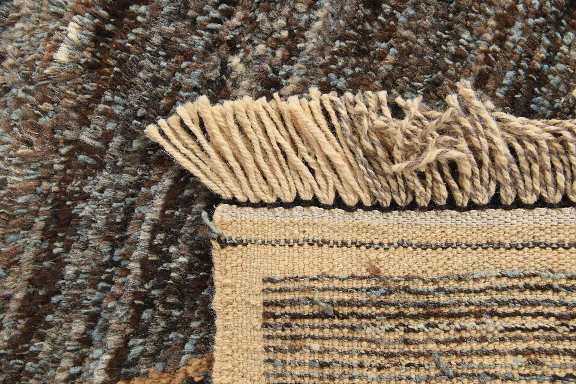 8' x 10' 4 Hand Knotted Moroccan Wool Rug
