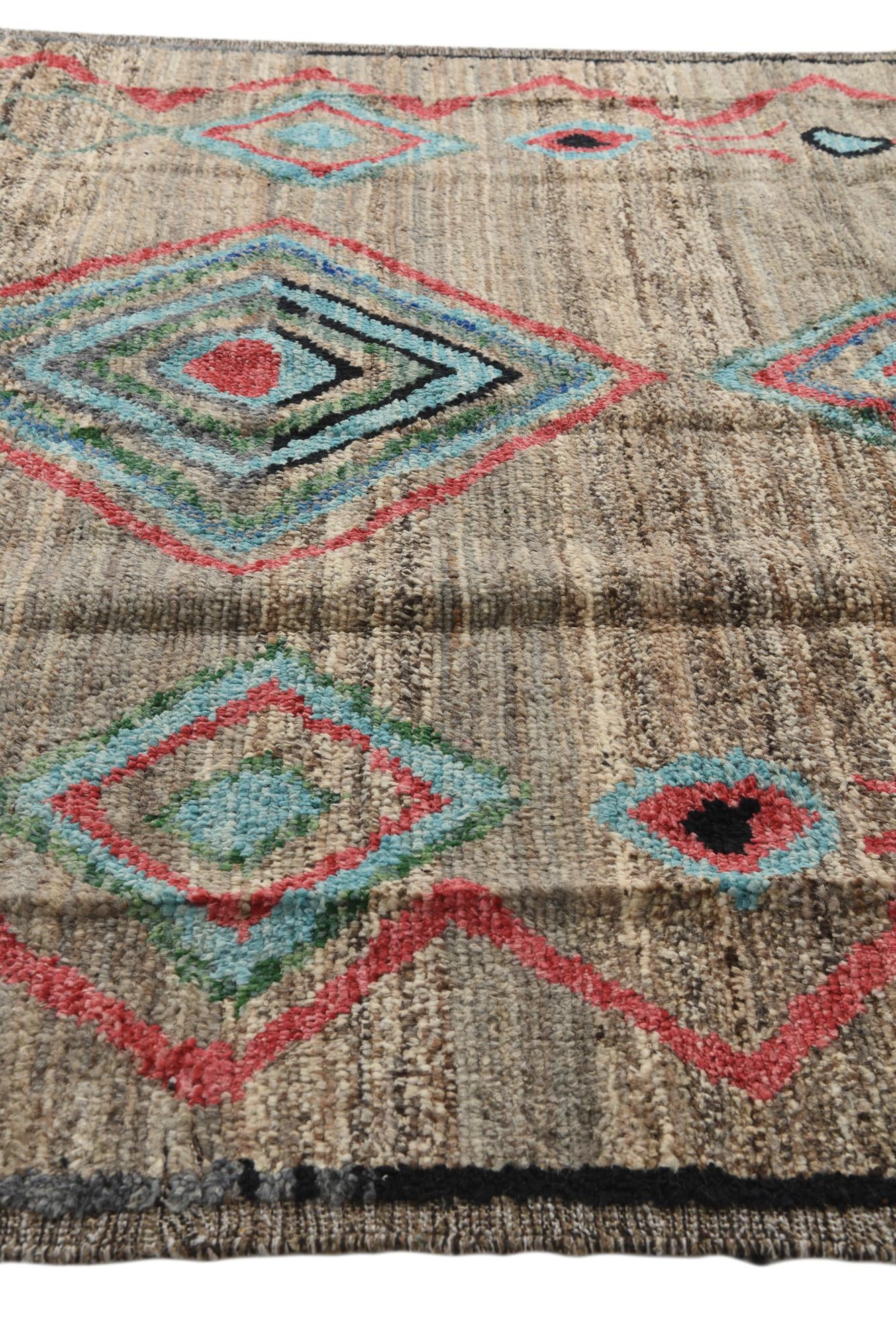 8' 1 x 11' Hand Knotted Moroccan Wool Rug
