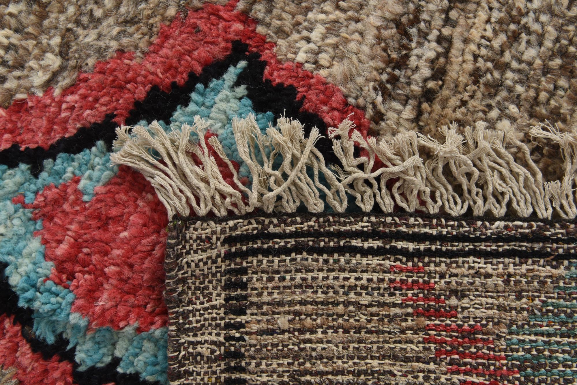 8' 1 x 11' Hand Knotted Moroccan Wool Rug