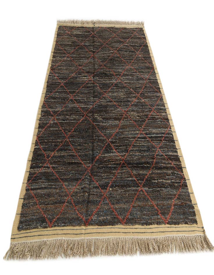 Detail image of 6' 2 x 9' 6  Hand Knotted Moroccan Wool Rug