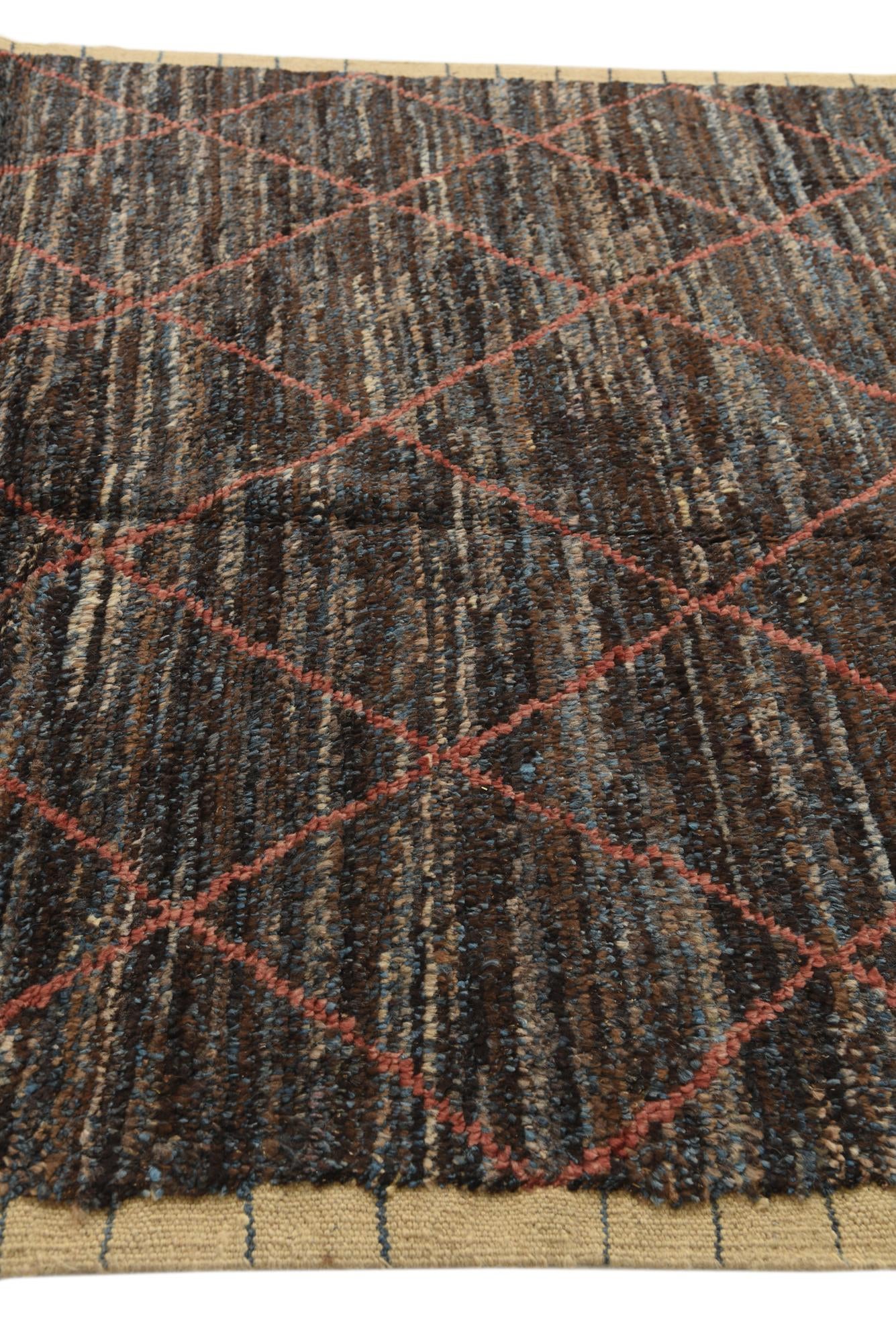 6' 2 x 9' 6 Hand Knotted Moroccan Wool Rug