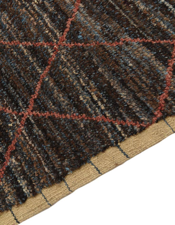 Detail image of 6' 2 x 9' 6  Hand Knotted Moroccan Wool Rug