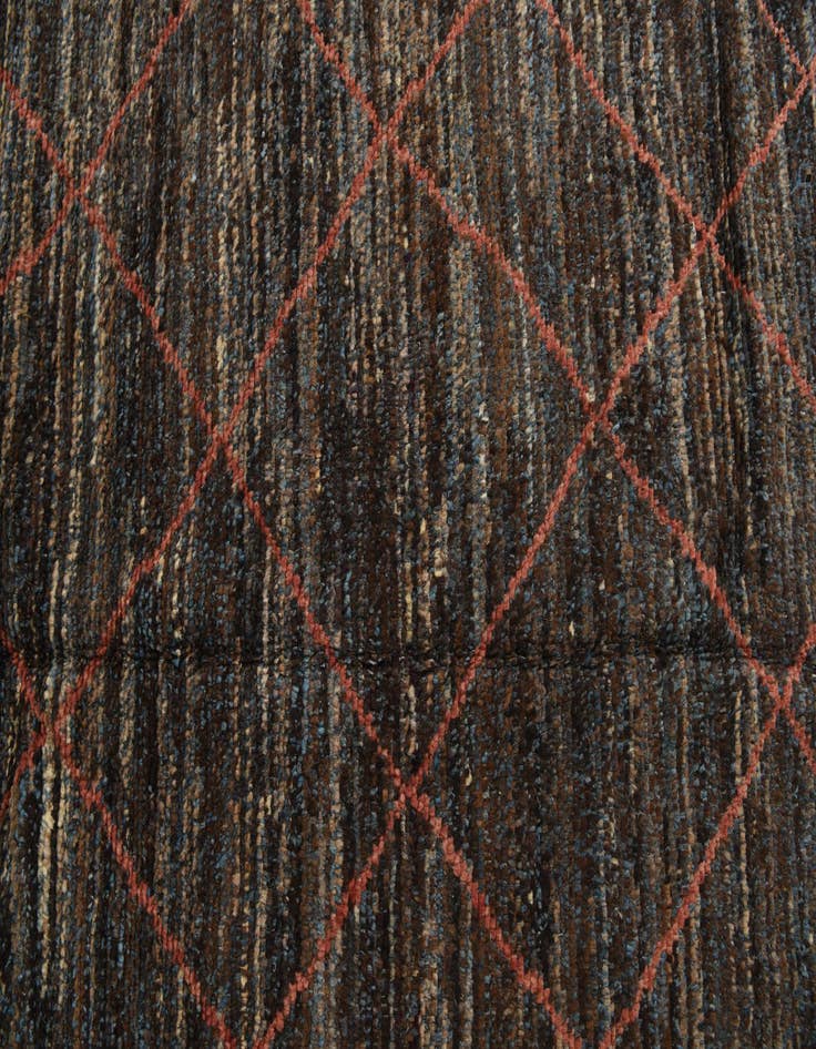 Detail image of 6' 2 x 9' 6  Hand Knotted Moroccan Wool Rug