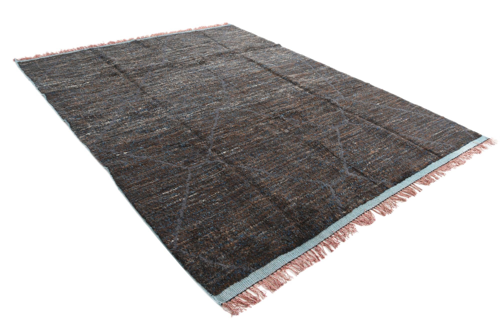 7' 10 x 10' 3 Hand Knotted Moroccan Wool Rug