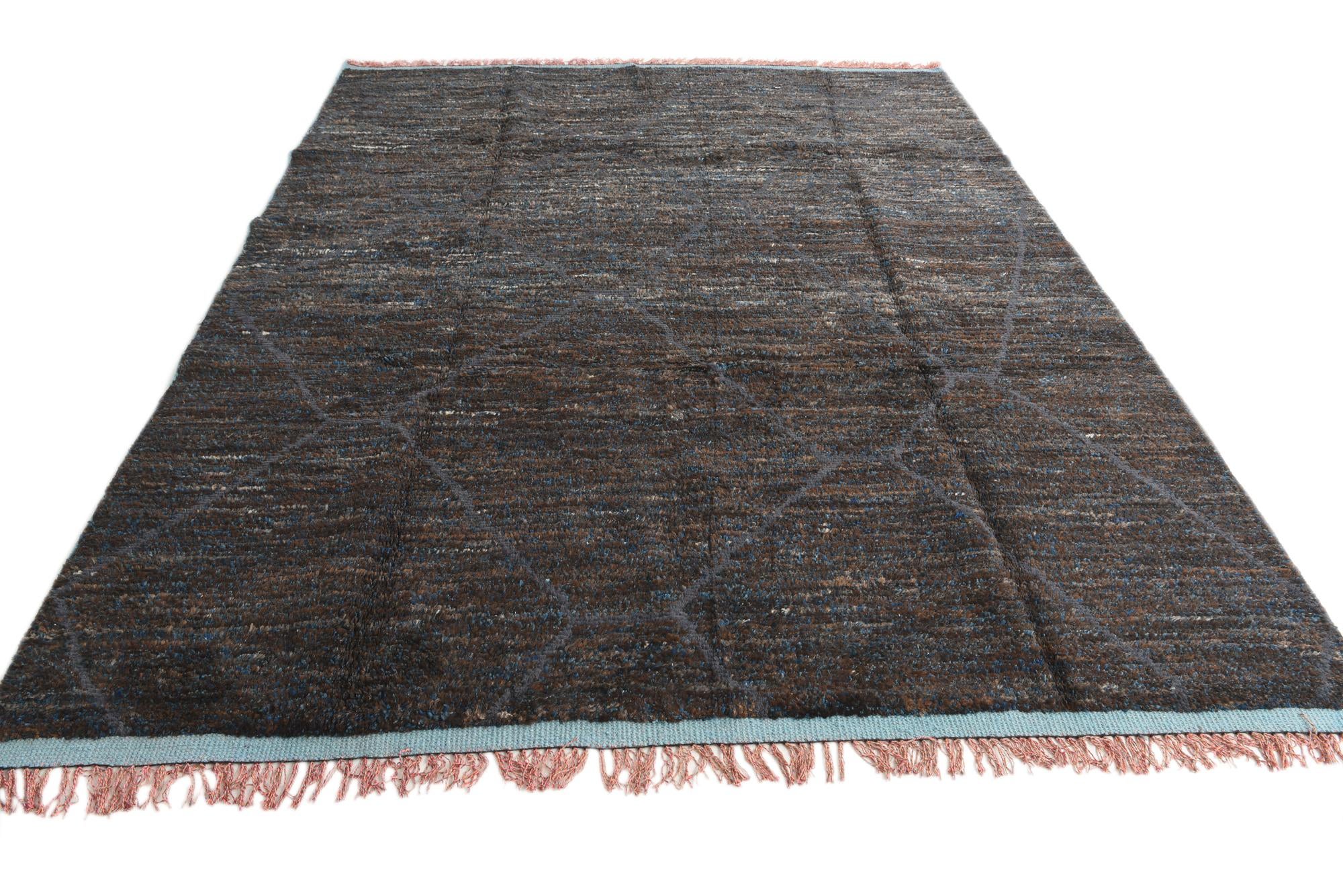 7' 10 x 10' 3 Hand Knotted Moroccan Wool Rug