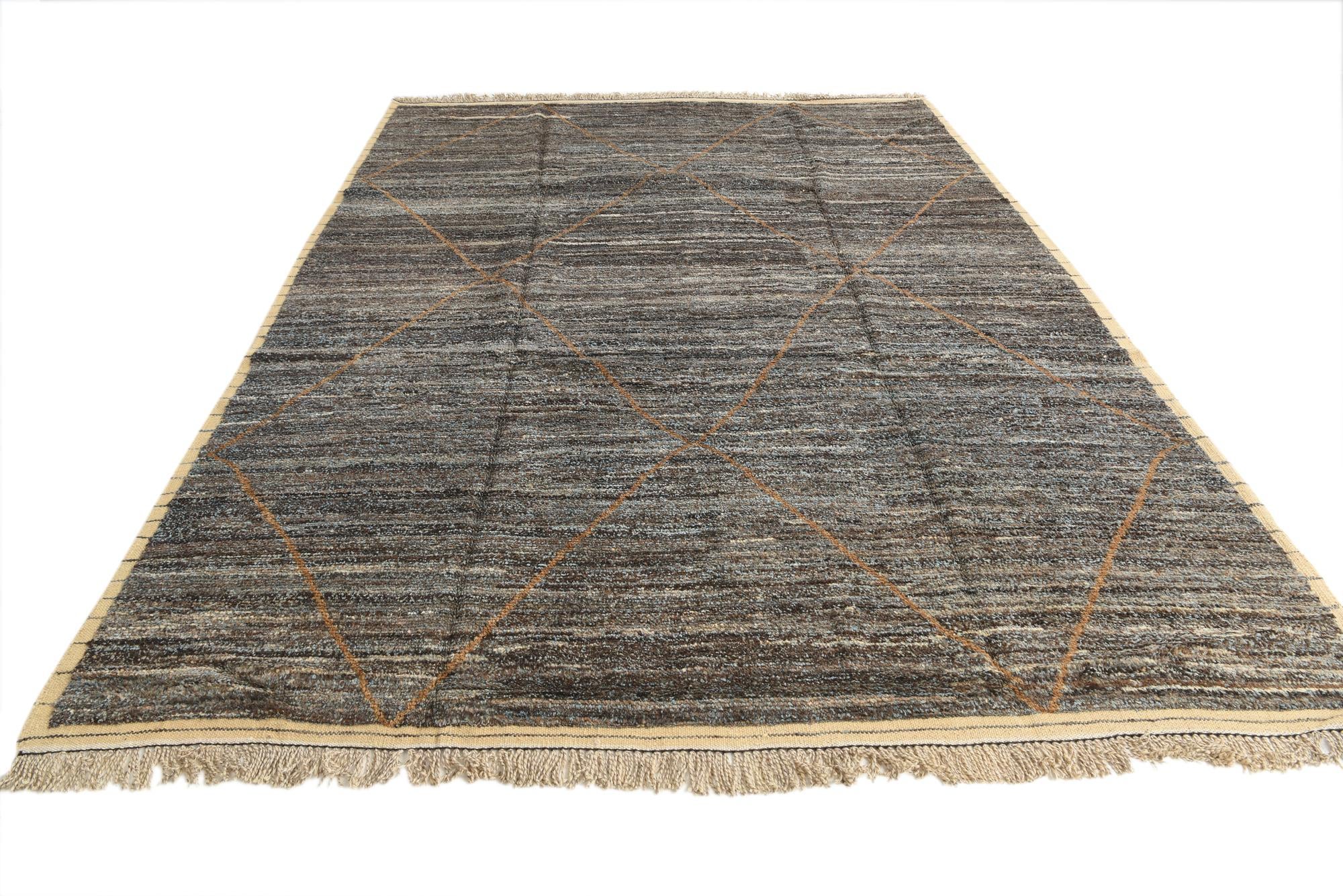 9' 3 x 12' 2 Hand Knotted Moroccan Wool Rug