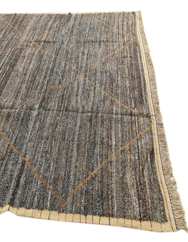 Detail image of 9' 3 x 12' 2  Hand Knotted Moroccan Wool Rug