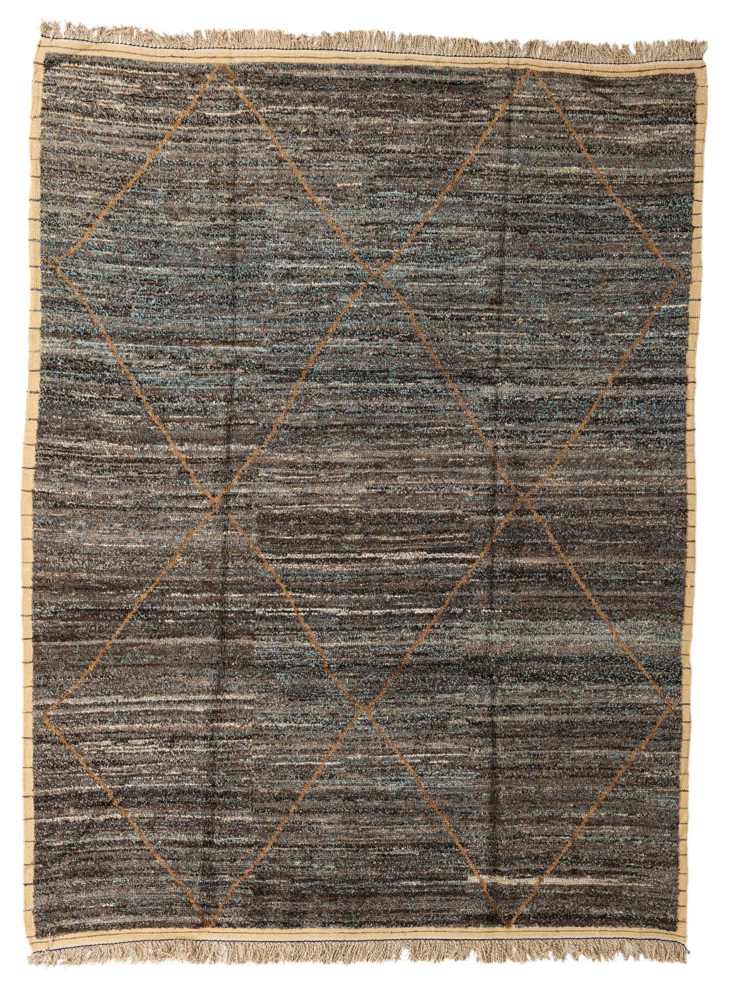 9' 3 x 12' 2 Hand Knotted Moroccan Wool Rug