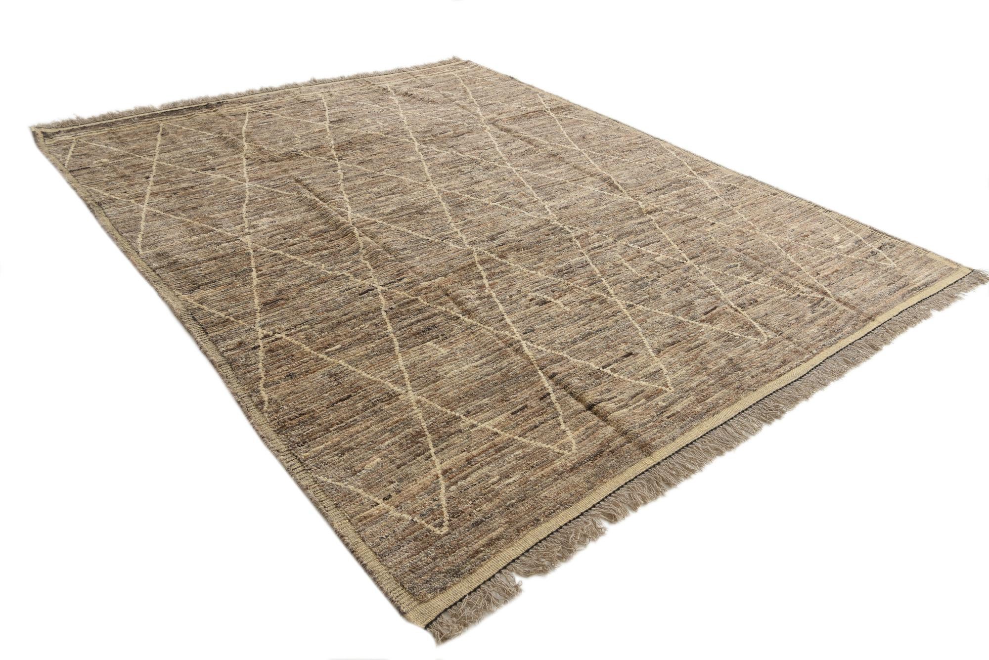 8' 5 x 10' 5 Hand Knotted Moroccan Wool Rug