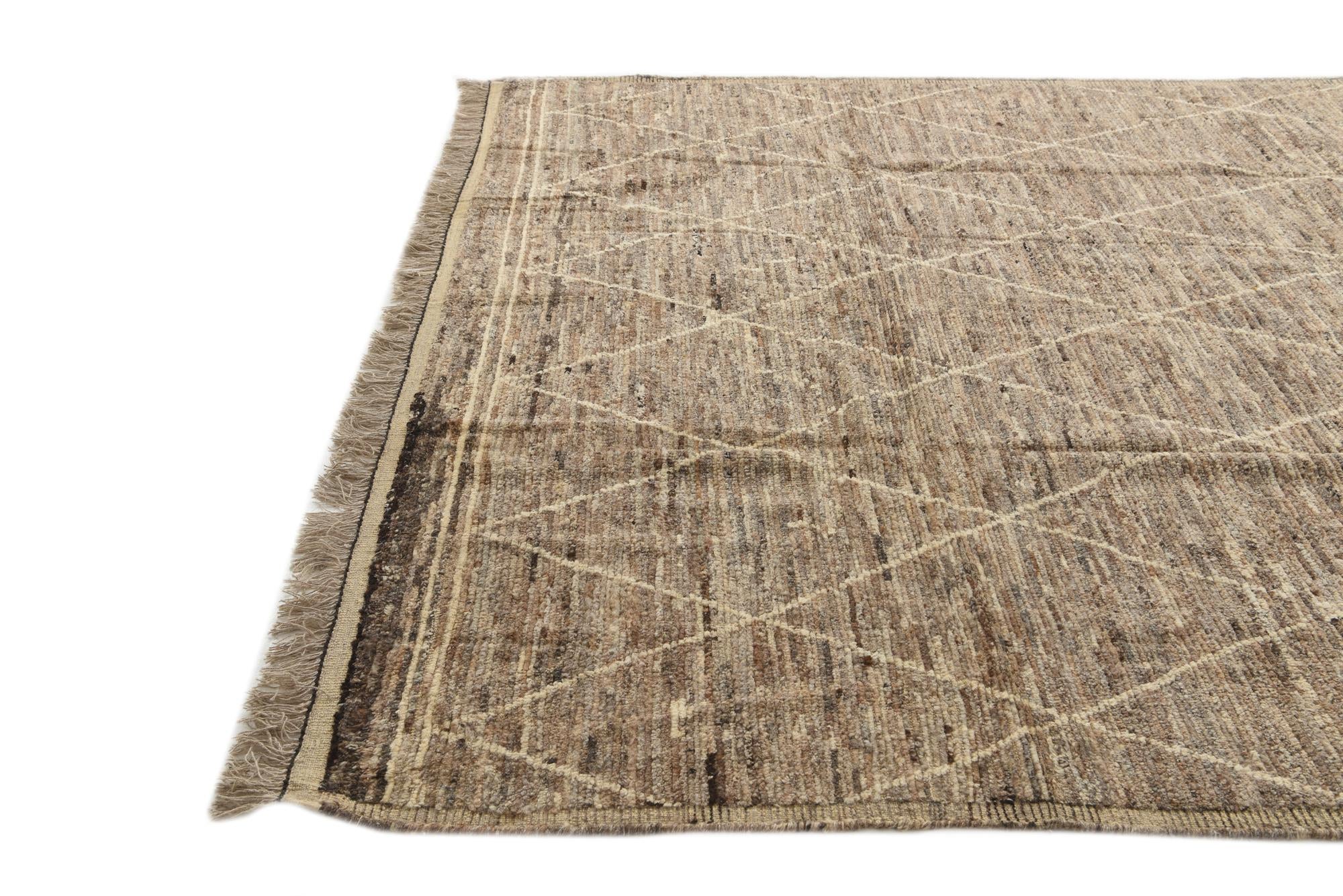 8' 5 x 10' 5 Hand Knotted Moroccan Wool Rug