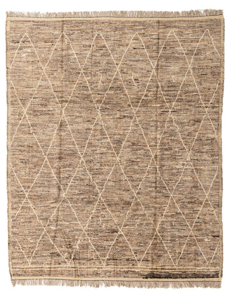 Detail image of 8' 5 x 10' 5 Hand Knotted Moroccan Wool Rug