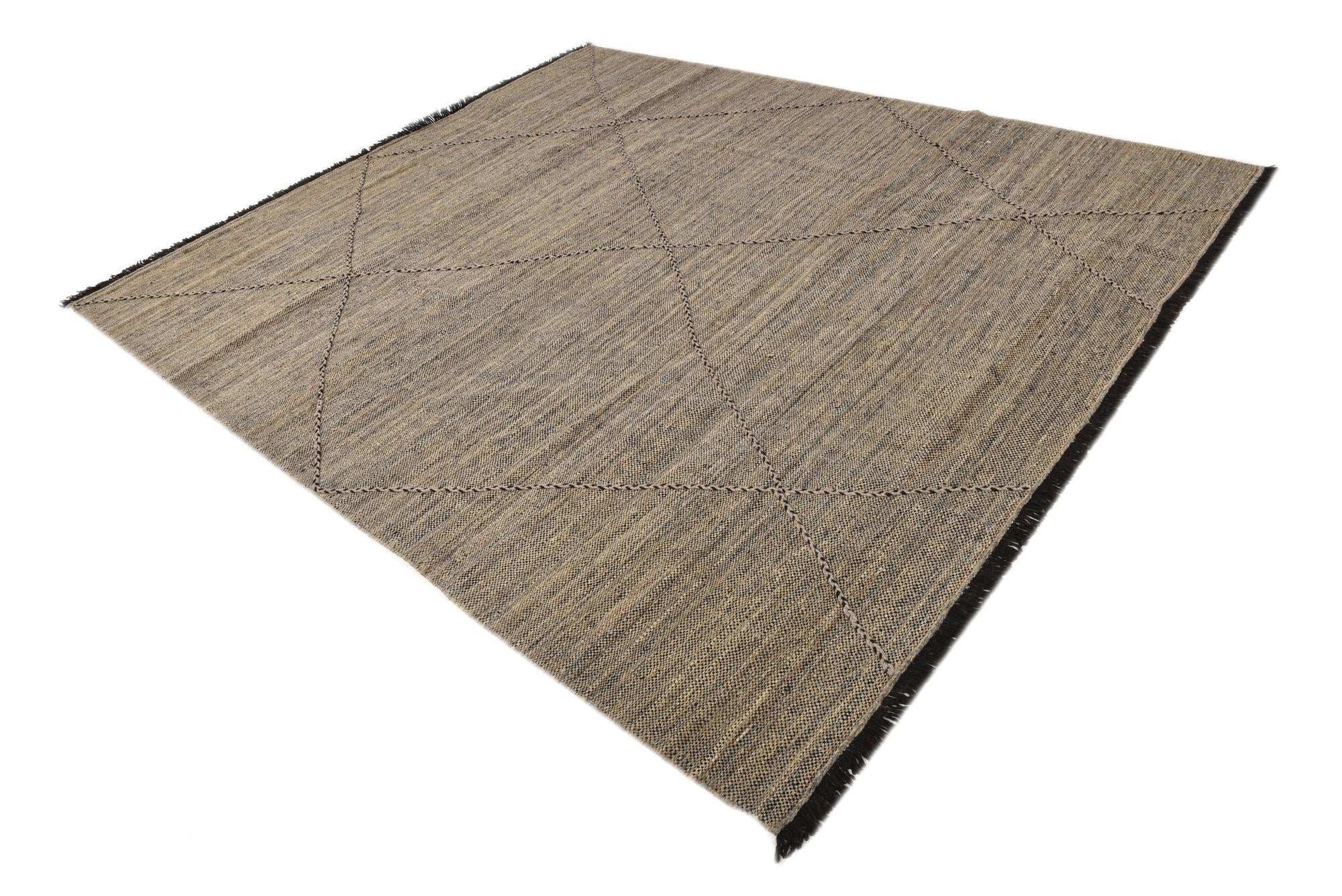 8' 3 x 9' 8 Hand Knotted Moroccan Wool Rug