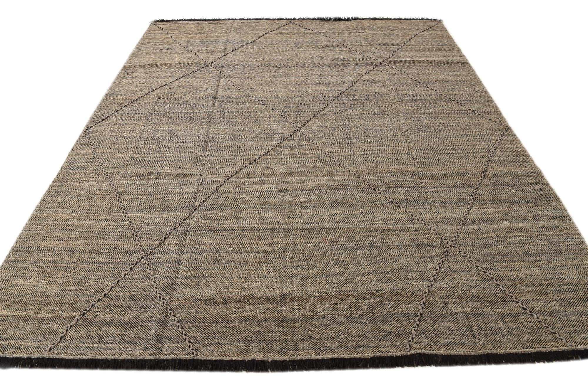 8' 3 x 9' 8 Hand Knotted Moroccan Wool Rug