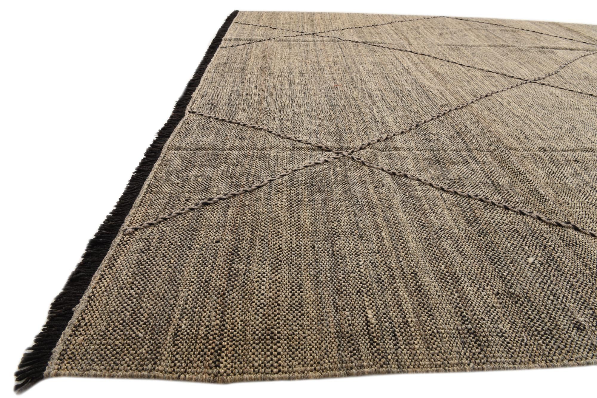 8' 3 x 9' 8 Hand Knotted Moroccan Wool Rug