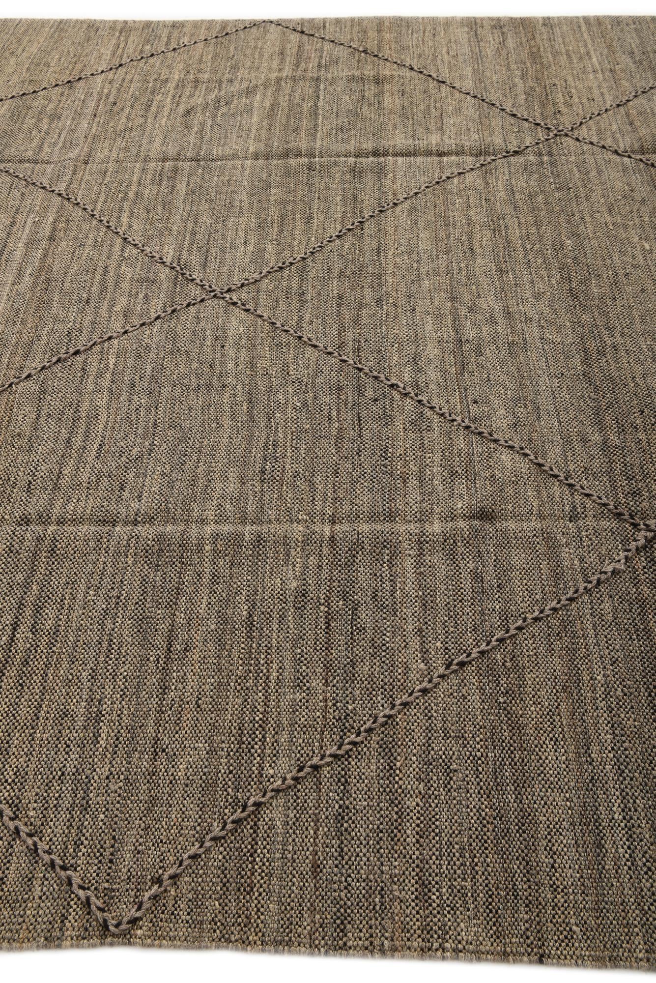 8' 3 x 9' 8 Hand Knotted Moroccan Wool Rug