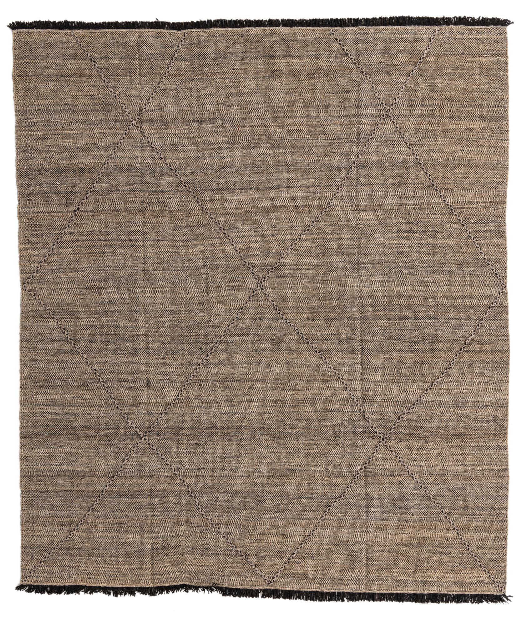 8' 3 x 9' 8 Hand Knotted Moroccan Wool Rug