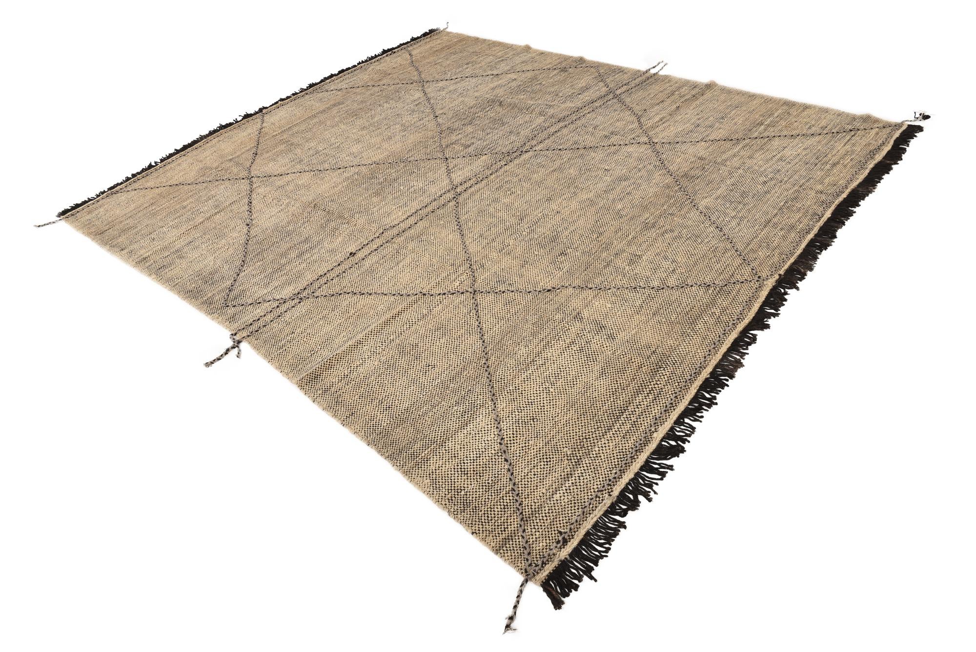 8' 5 x 9' 4 Hand Knotted Moroccan Wool Rug