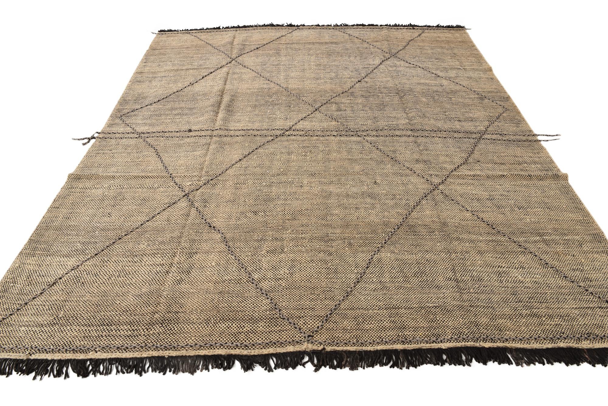 8' 5 x 9' 4 Hand Knotted Moroccan Wool Rug
