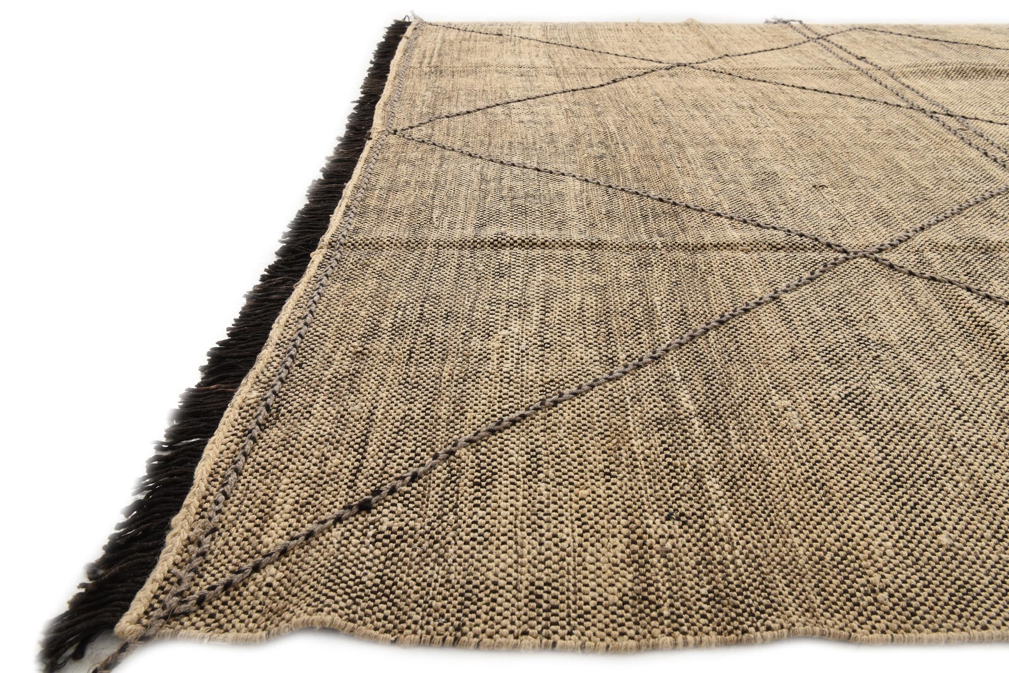 8' 5 x 9' 4 Hand Knotted Moroccan Wool Rug
