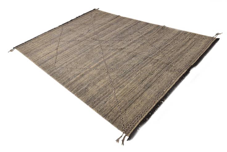 Detail image of 6' 10 x 9' 6 Hand Knotted Moroccan Wool Rug