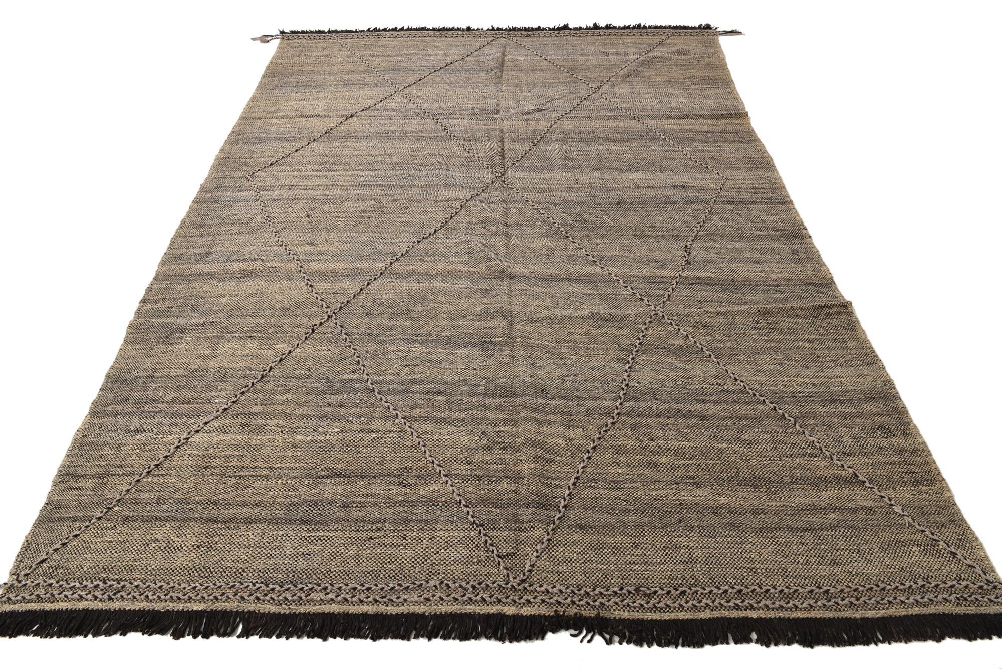6' 10 x 9' 6 Hand Knotted Moroccan Wool Rug