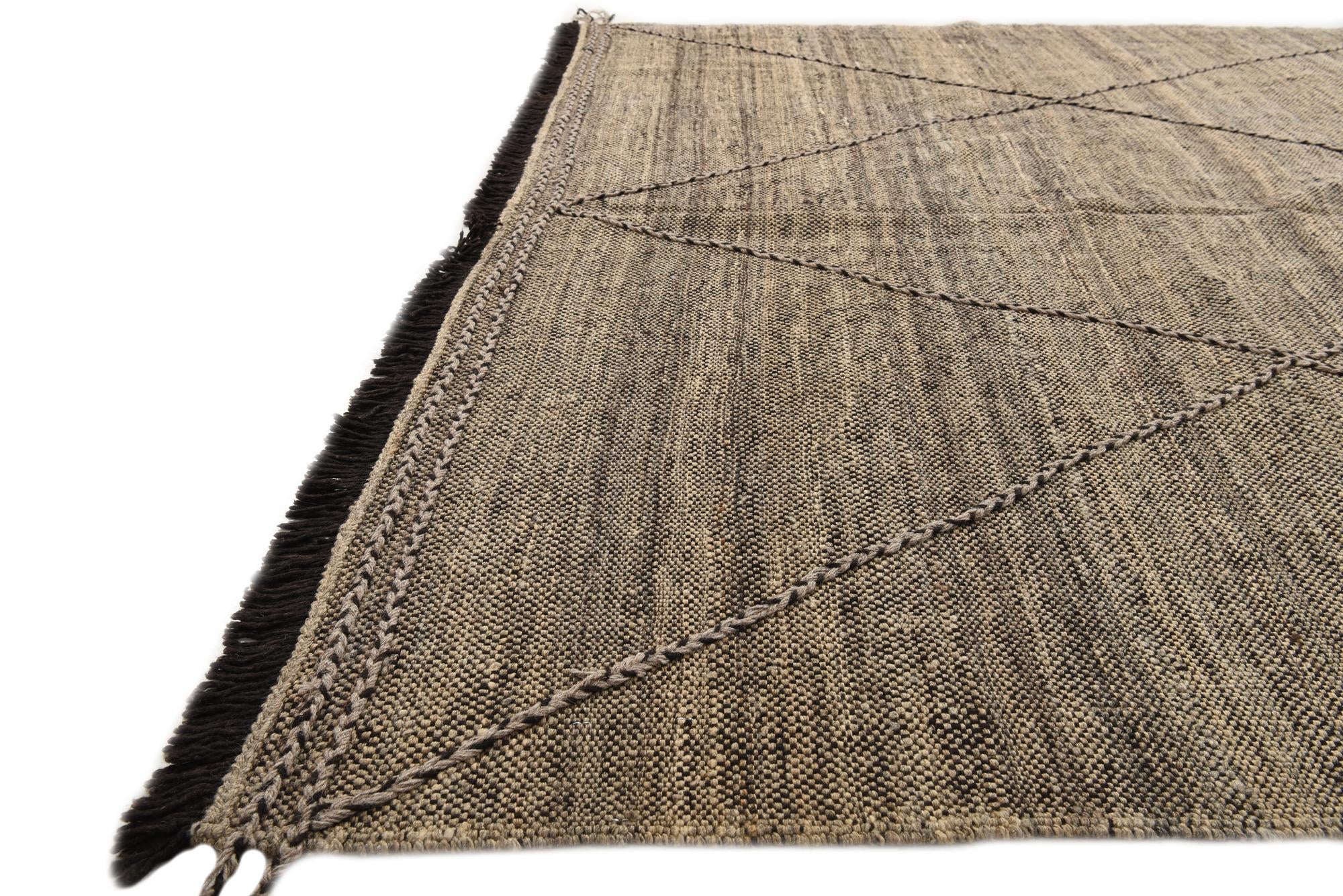 6' 10 x 9' 6 Hand Knotted Moroccan Wool Rug