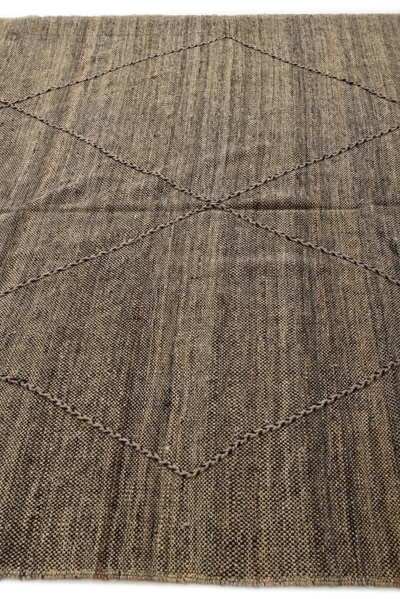6' 10 x 9' 6 Hand Knotted Moroccan Wool Rug