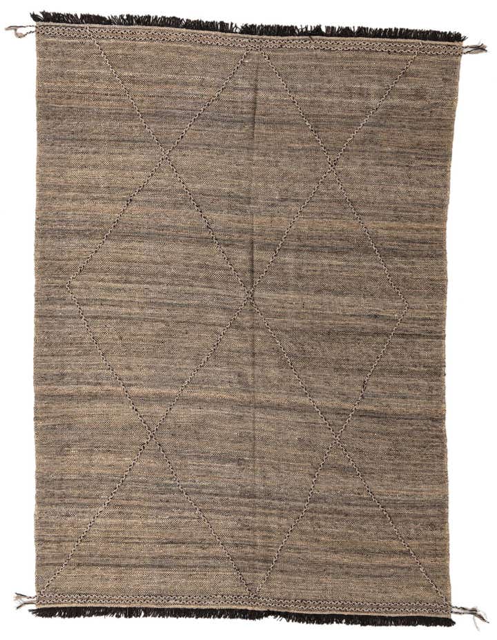 6' 10 x 9' 6 Hand Knotted Moroccan Wool Rug