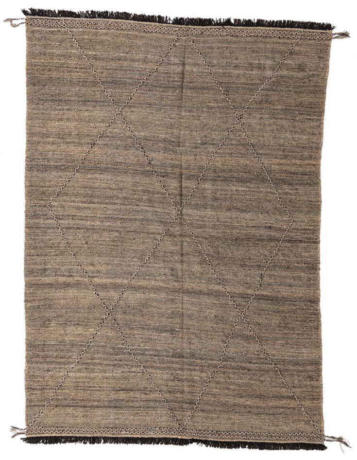 Detail image of 6' 10 x 9' 6 Hand Knotted Moroccan Wool Rug