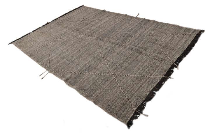 6' 8 x 9' 8 Hand Knotted Moroccan Wool Rug