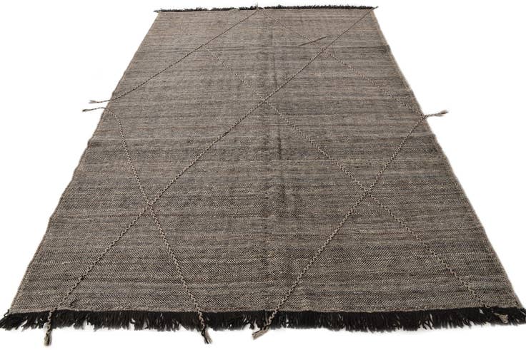 Detail image of 6' 8 x 9' 8 Hand Knotted Moroccan Wool Rug