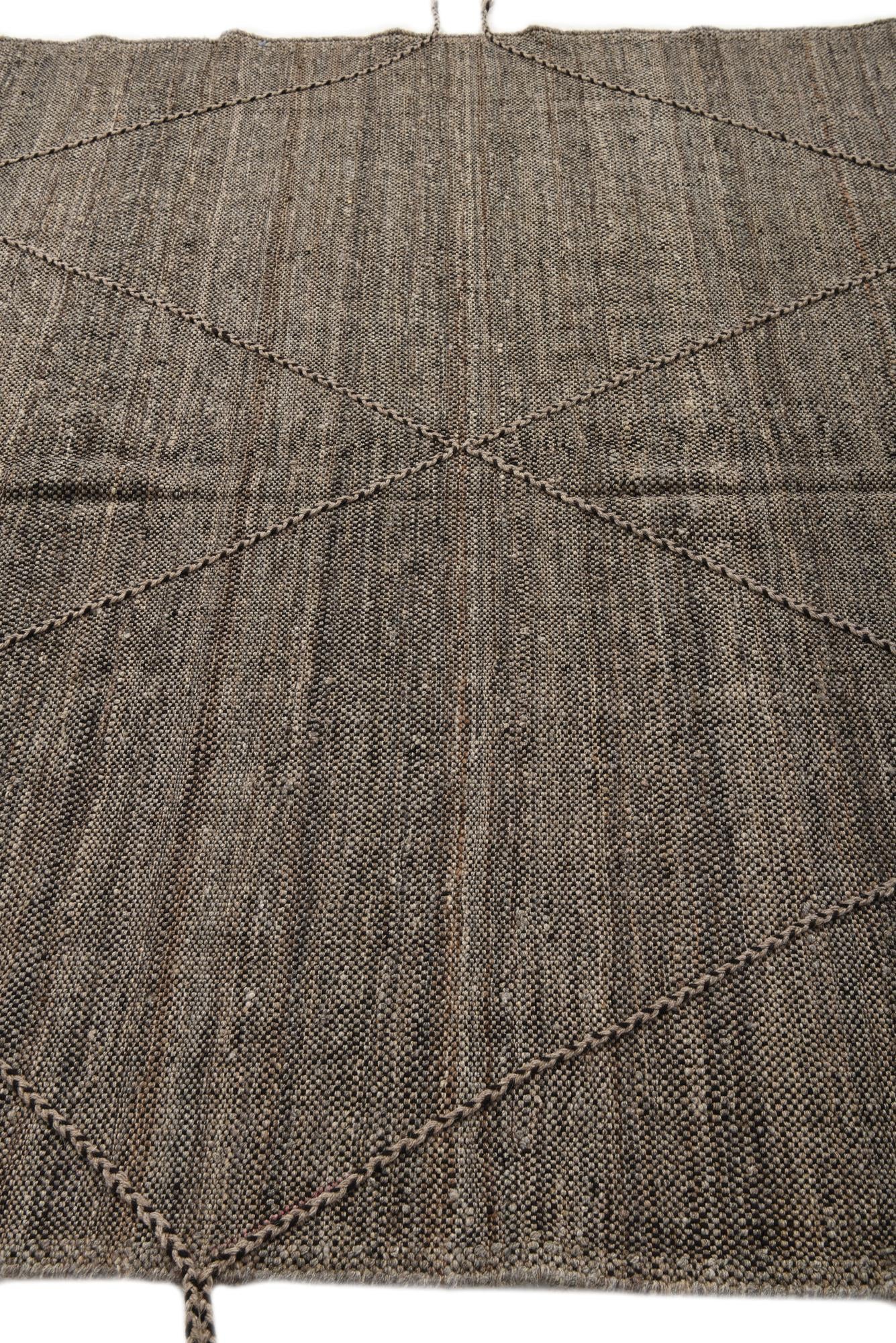 6' 8 x 9' 8 Hand Knotted Moroccan Wool Rug