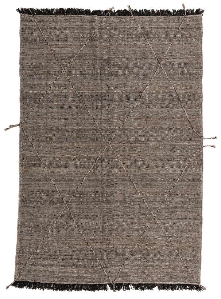 6' 8 x 9' 8 Hand Knotted Moroccan Wool Rug