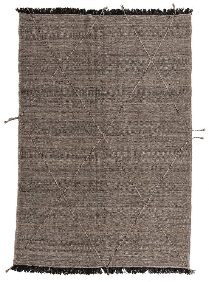 Detail image of 6' 8 x 9' 8 Hand Knotted Moroccan Wool Rug