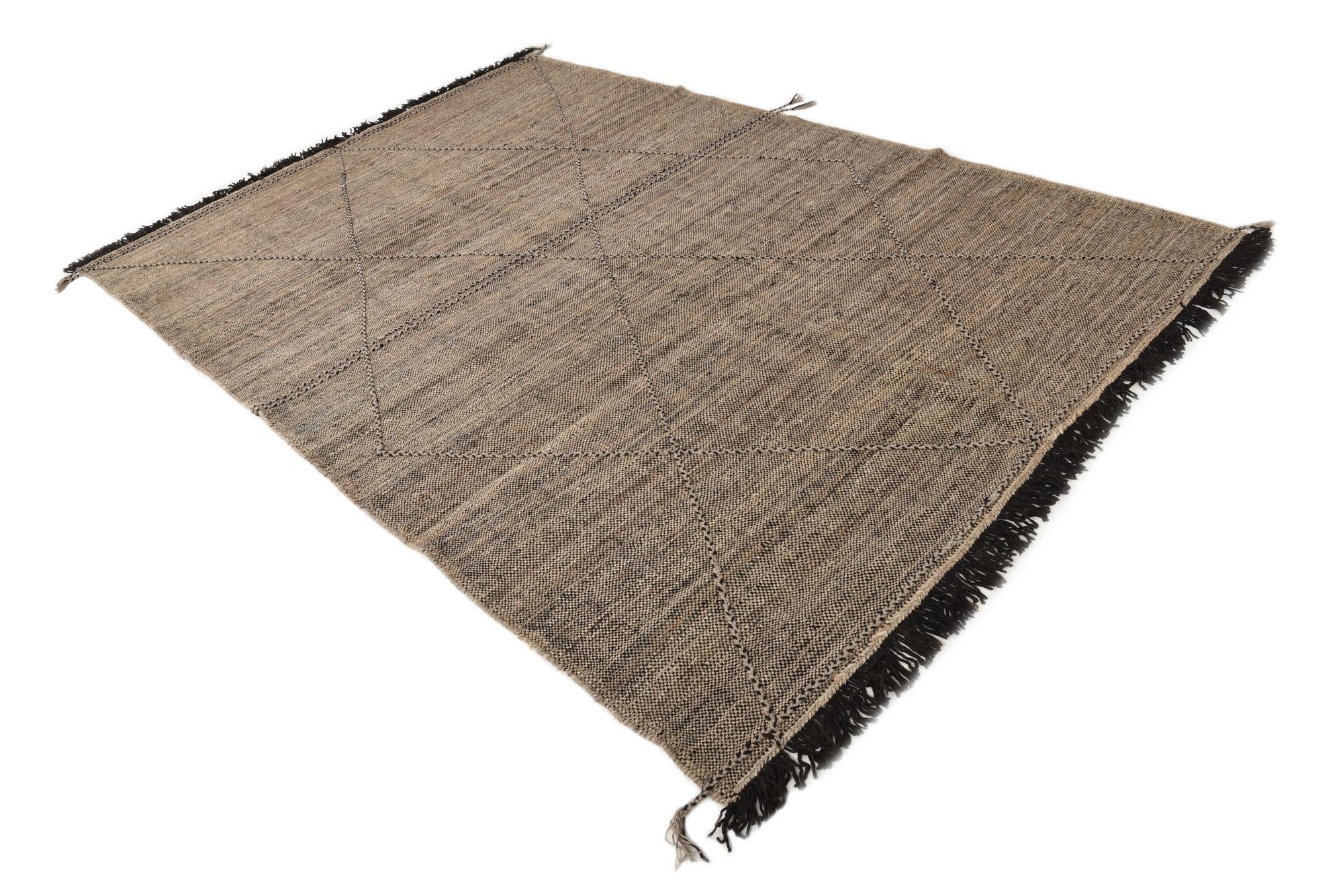 6' 7 x 9' 9 Hand Knotted Moroccan Wool Rug