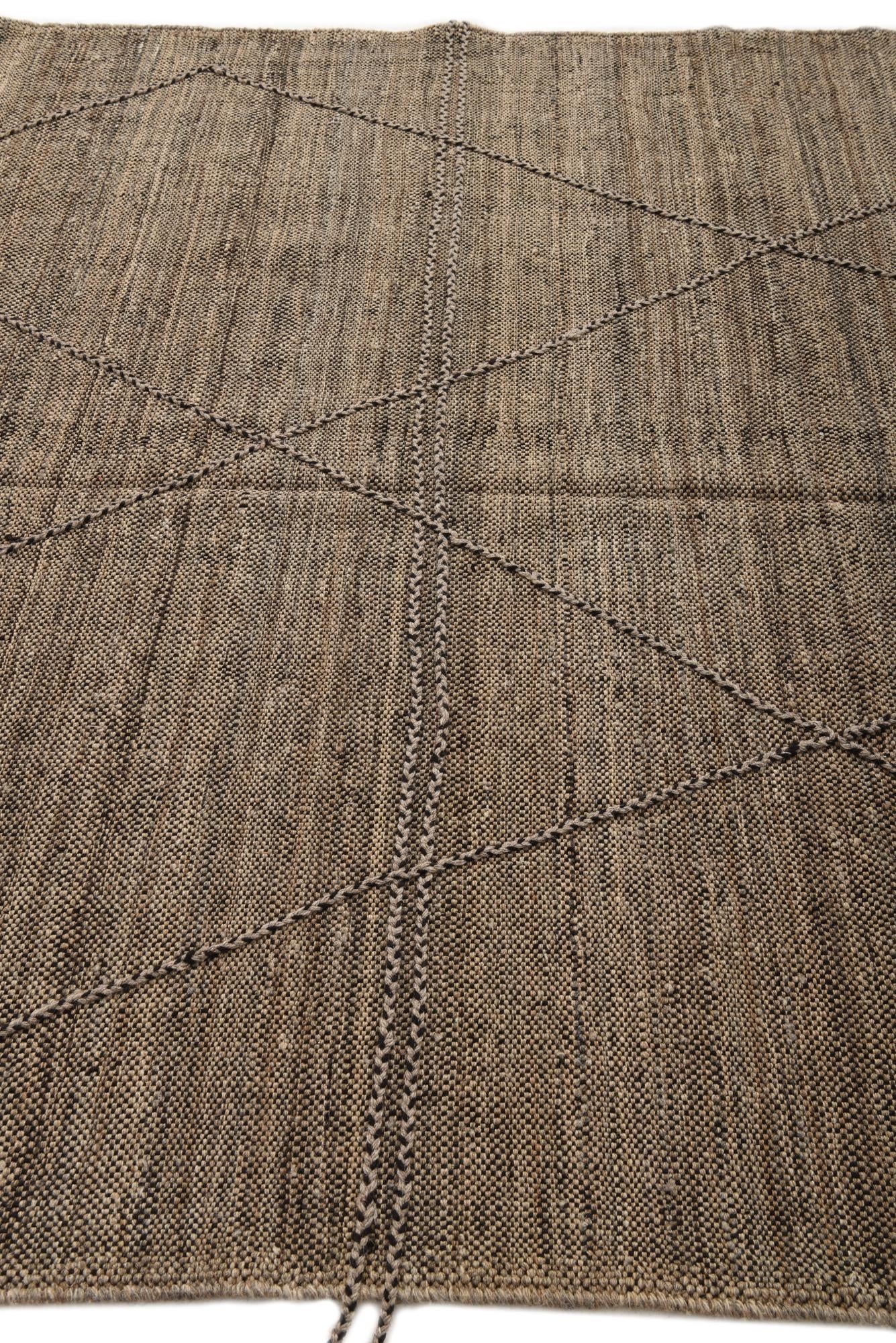 6' 7 x 9' 9 Hand Knotted Moroccan Wool Rug