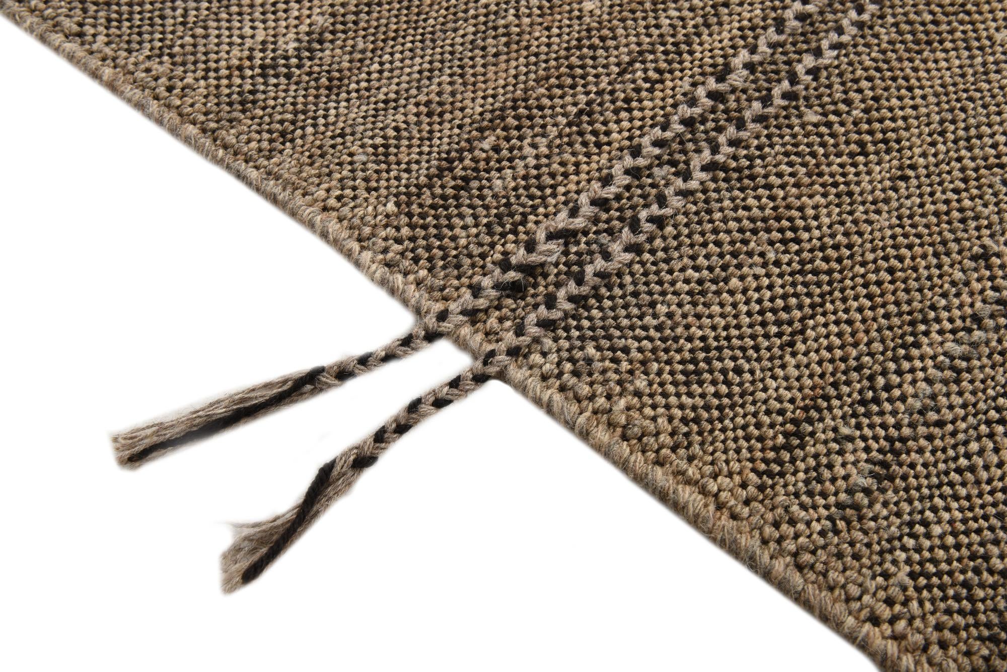 6' 7 x 9' 9 Hand Knotted Moroccan Wool Rug